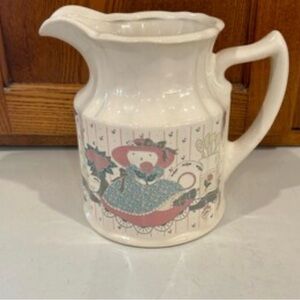 Vintage Traditions "Country Cat" ceramic pitcher
